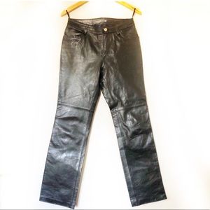 100% Leather Pants 90’s Vintage Moto Pants
